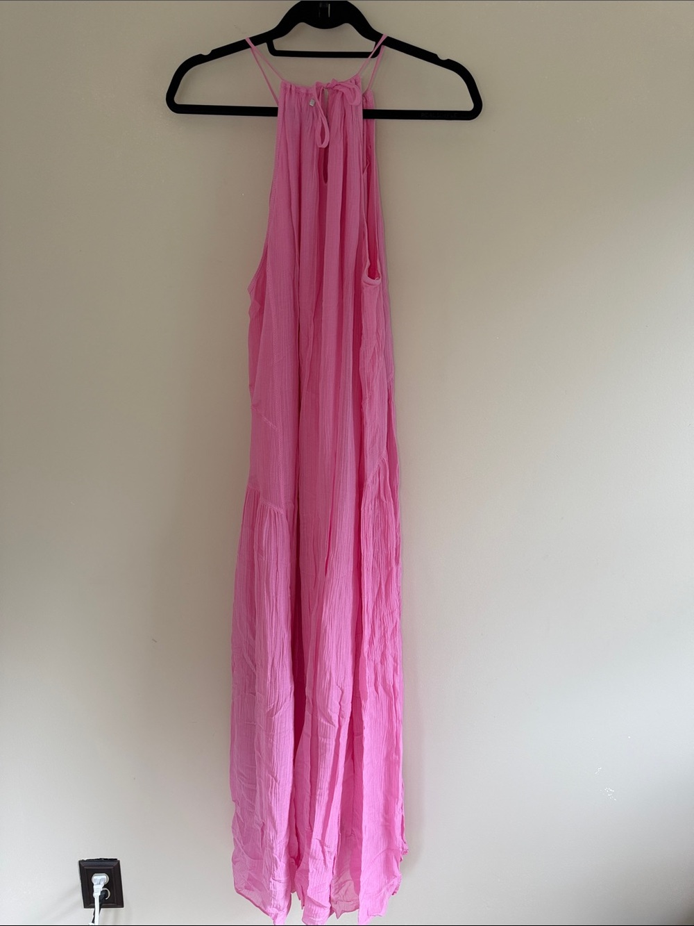 Lk NEW rag & bone pink Melody Halter Maxi Dress size medium - Picture 6 of 6